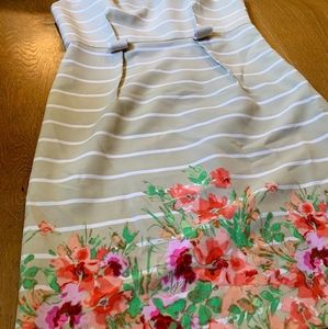 Emma & Michelle Dress Beige and Floral